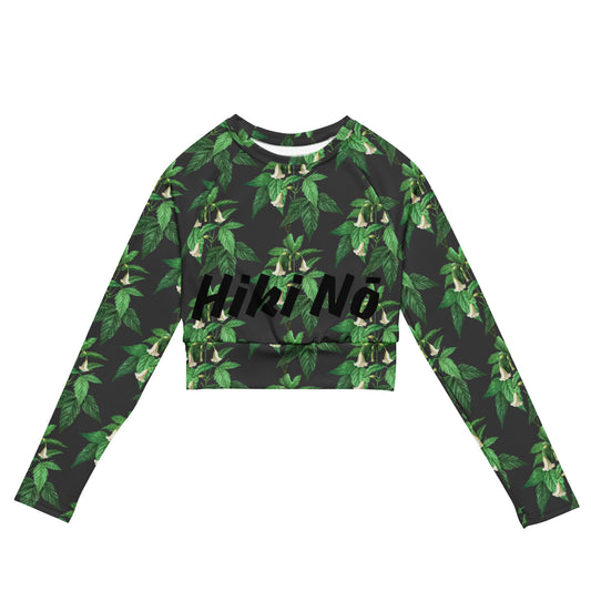 Recycled long-sleeve crop top
